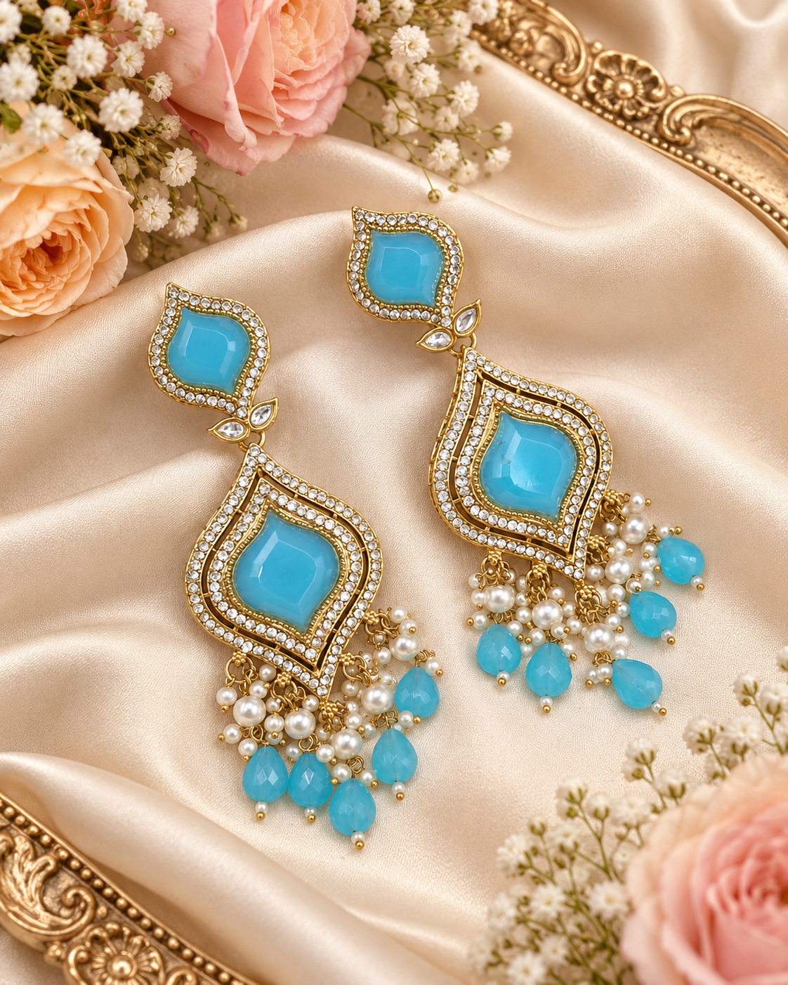 ARCHITECTURAL STONE DROP EARRINGS
